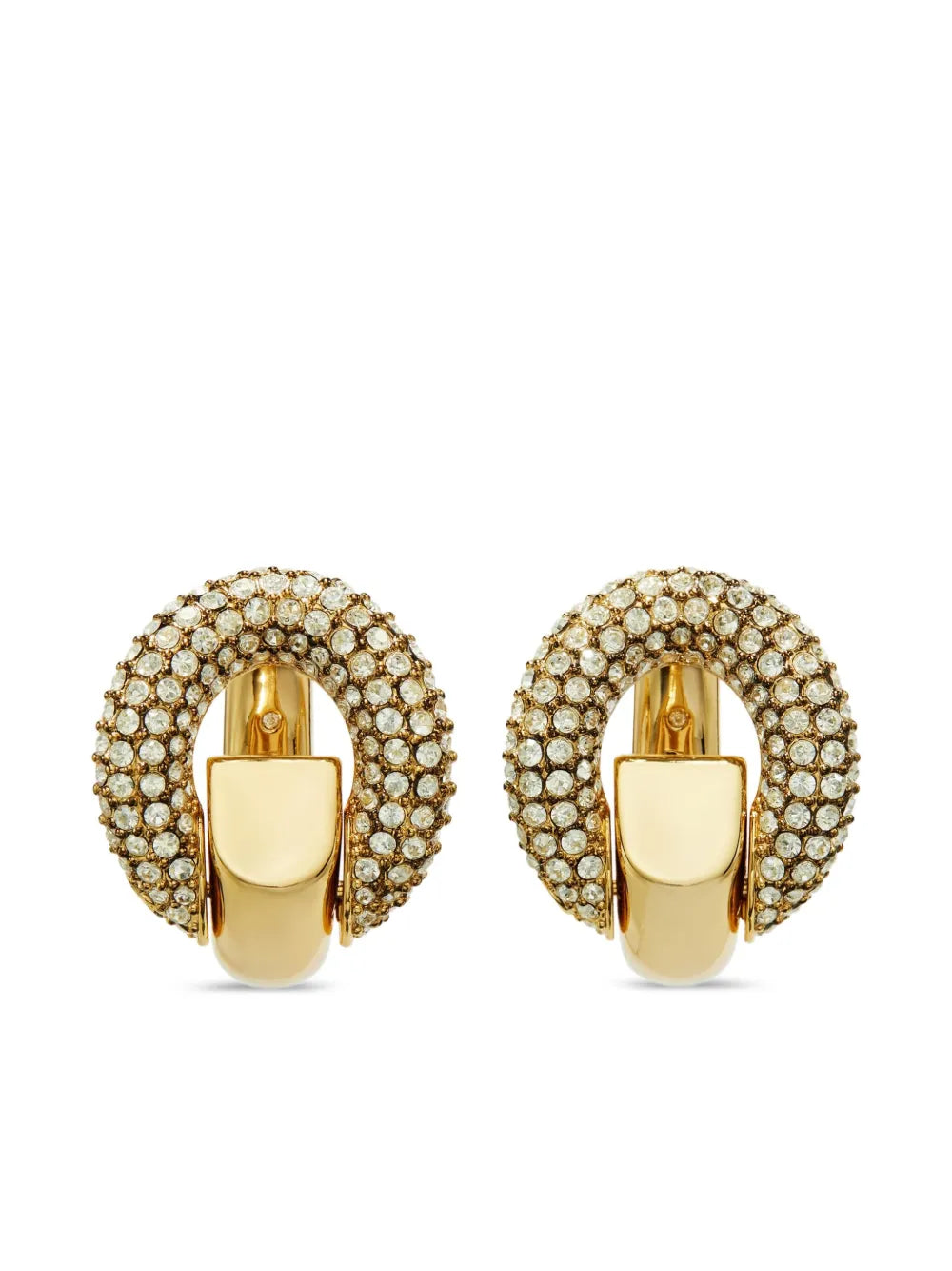 crystal-embellished hoop earrings