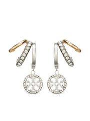 pave triple hoop earrings