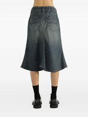 flared denim skirt