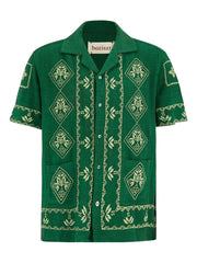 Mexican button-down embroidered shirt