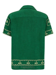 Mexican button-down embroidered shirt