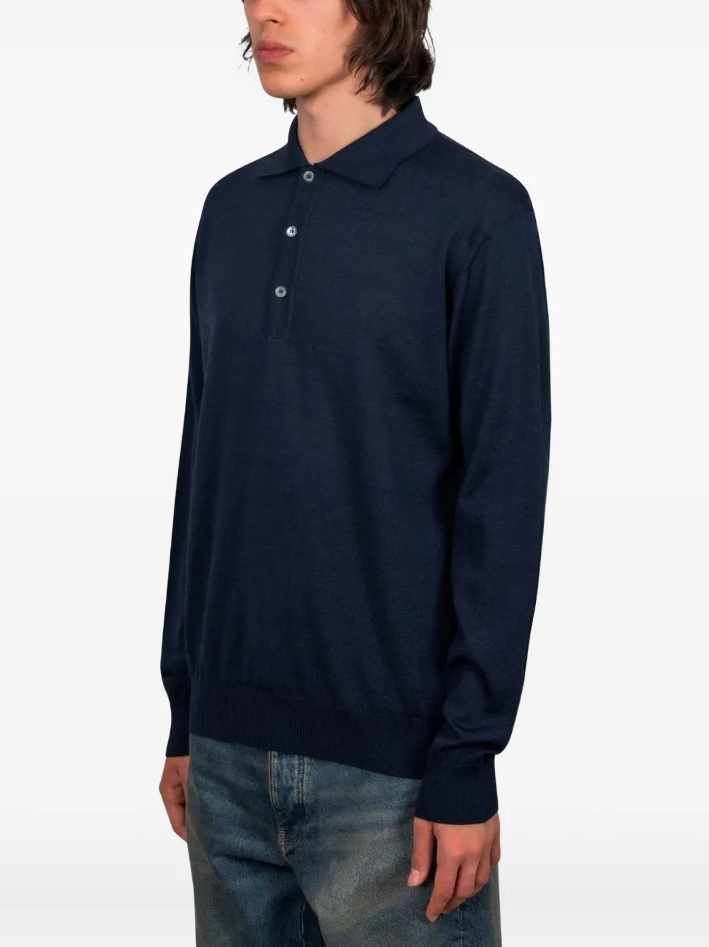 merino-wool polo shirt