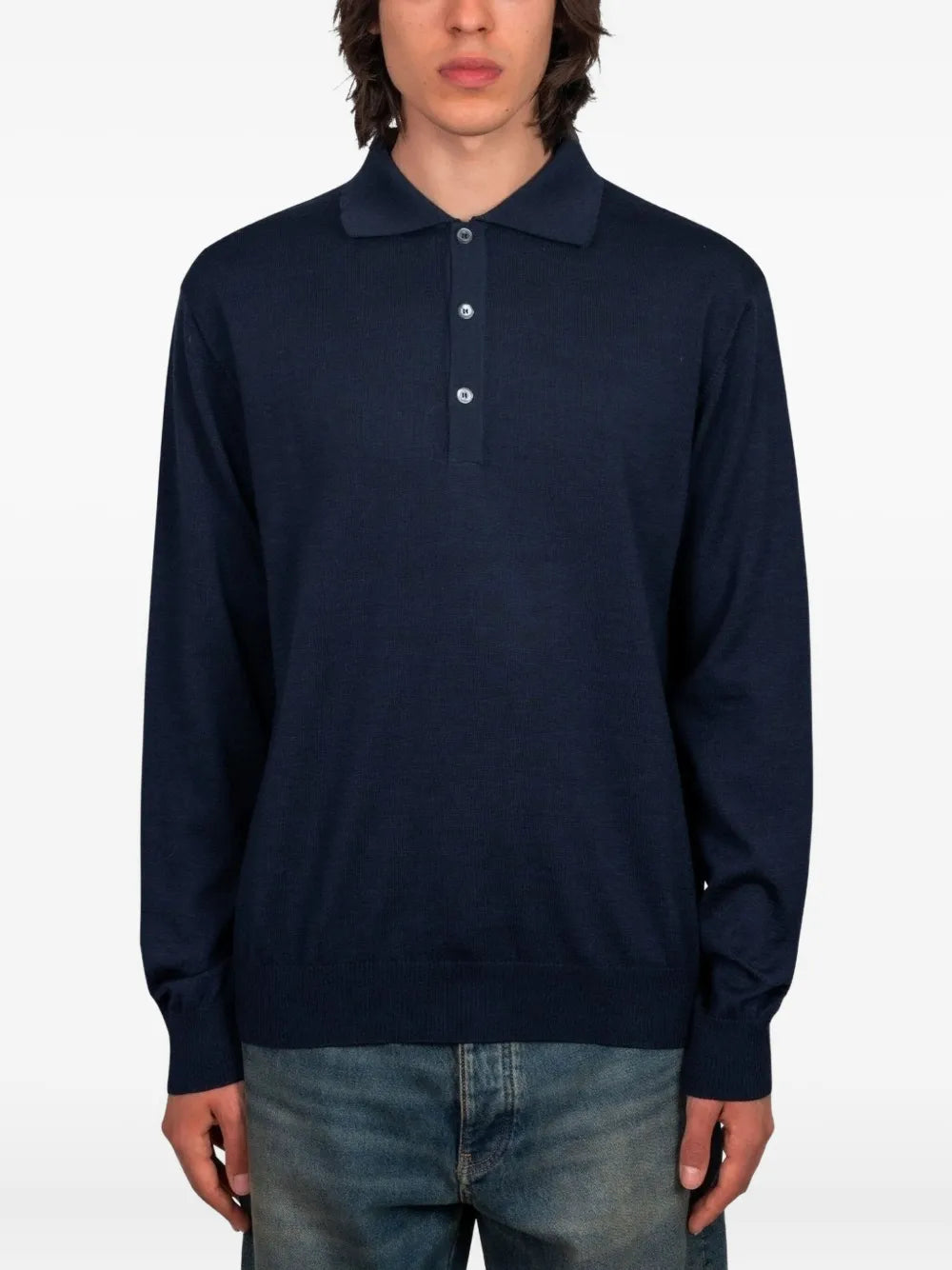 merino-wool polo shirt