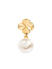 Flower pearl drop earrings