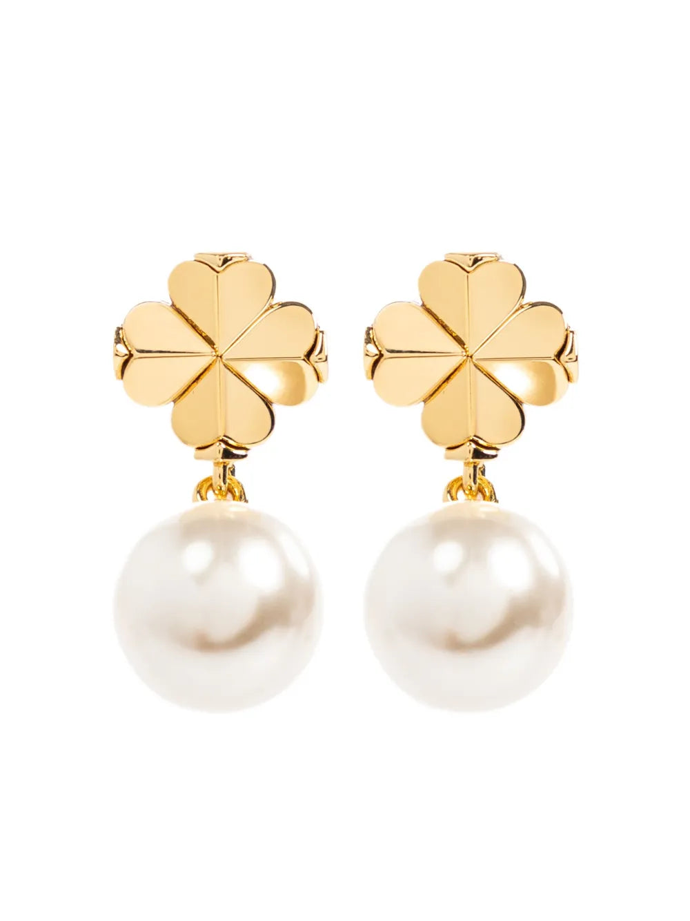 Flower pearl drop earrings