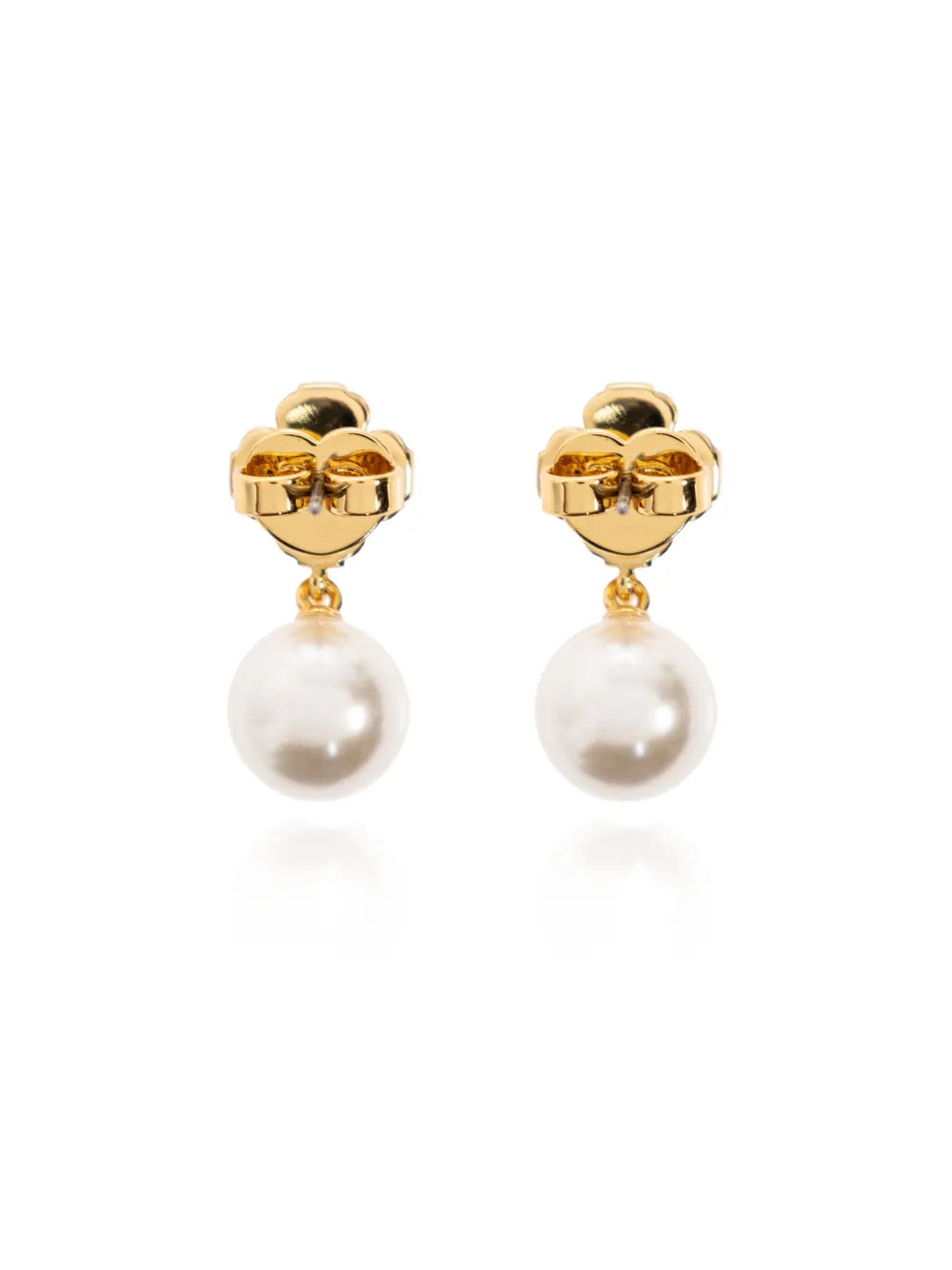 Flower pearl drop earrings