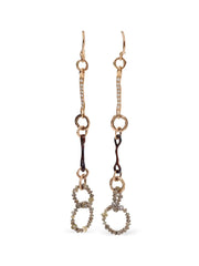 18K rose gold Nodi D'Amore diamond earrings