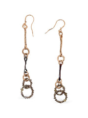 18K rose gold Nodi D'Amore diamond earrings
