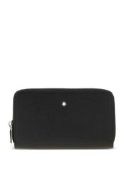 zip-around leather wallet