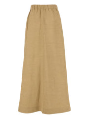 pleated A-line skirt