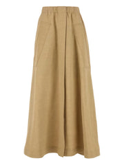 pleated A-line skirt