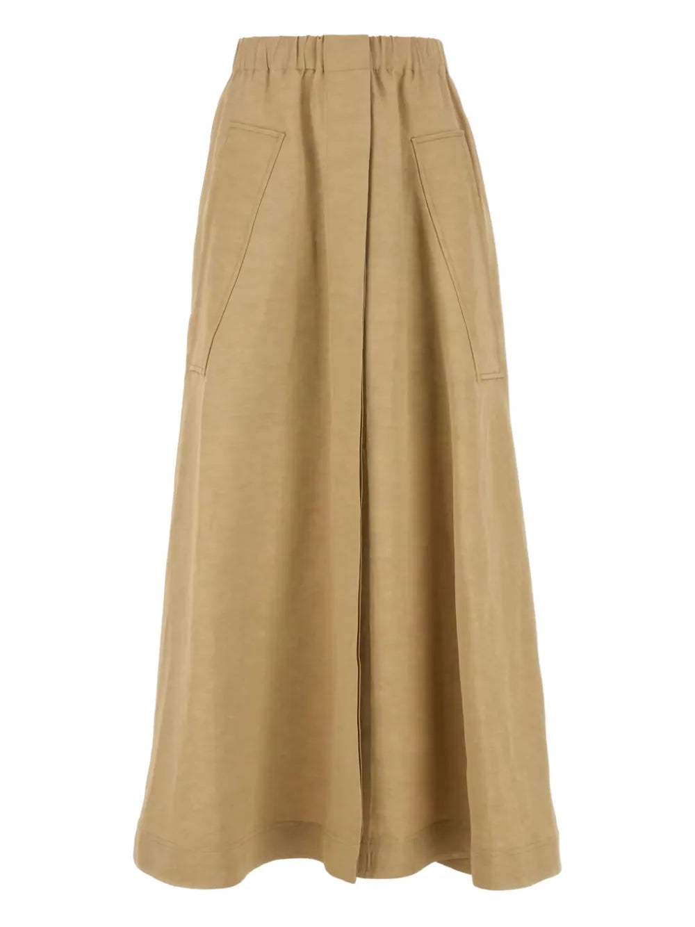 pleated A-line skirt