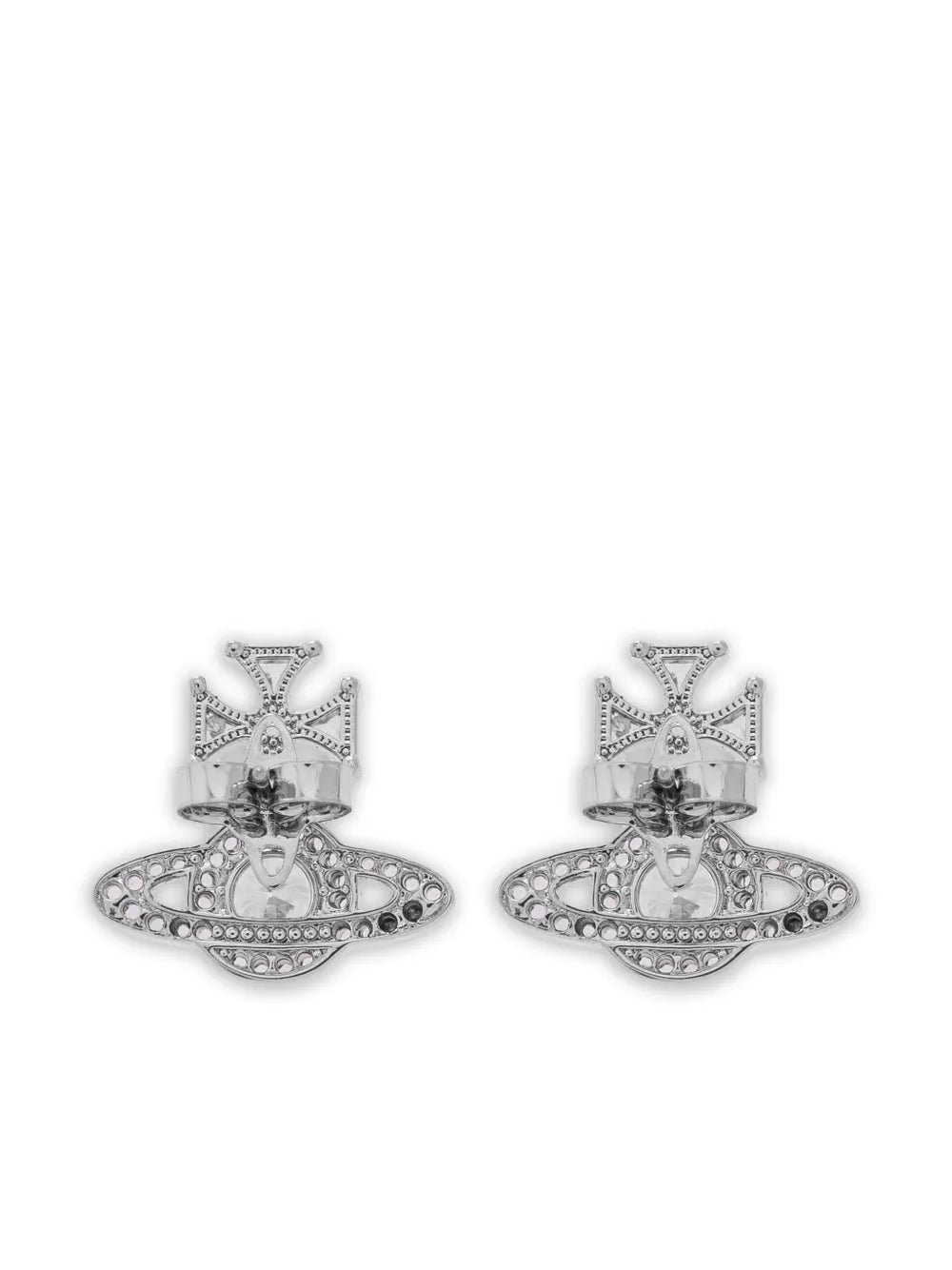 Orb cross earrings