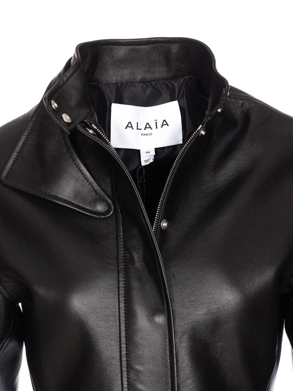 peplum leather jacket