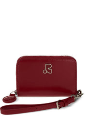 zip-around leather wallet