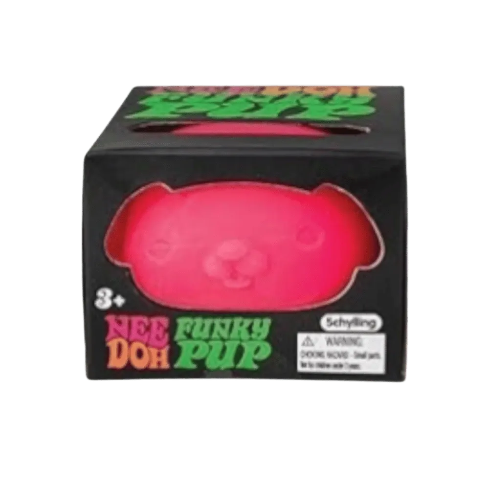 NeeDoh Funky Pup Squishy Fidget Toy Pink