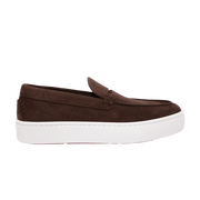 Christian Louboutin Paqueboat Flat Crosta Retournee Dark Brown