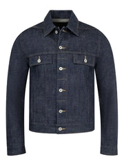 button-fastening denim jacket