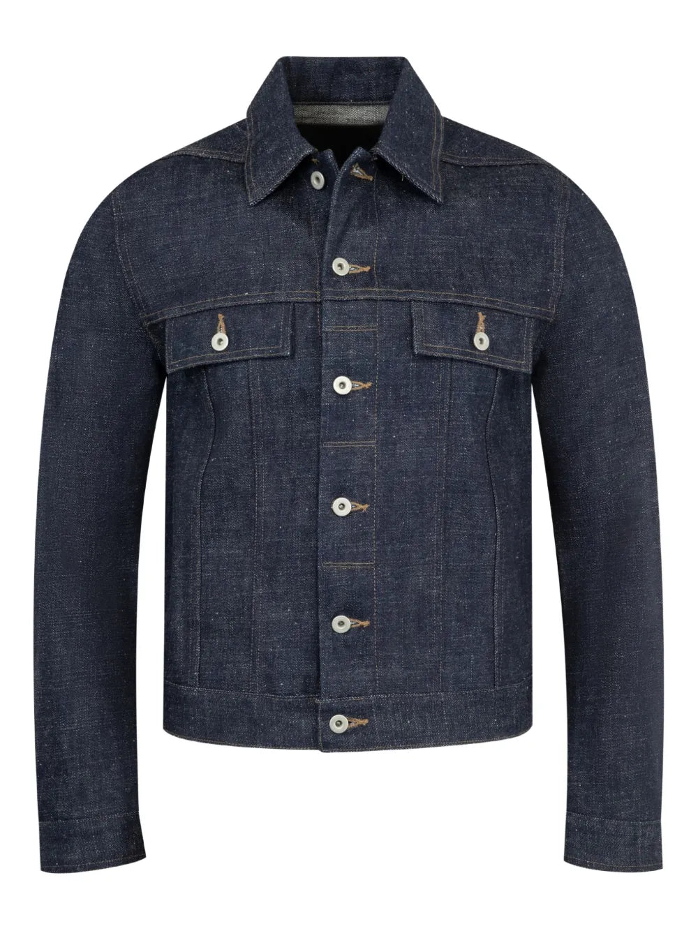 button-fastening denim jacket