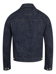 button-fastening denim jacket