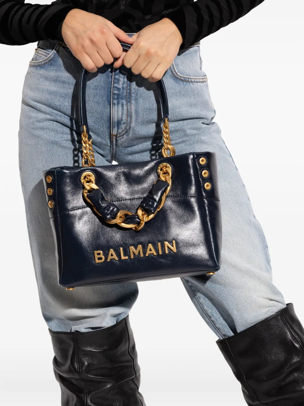 small Cabas 1945 chain embellished studded tote bag