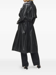 belted double-breasted trench coat