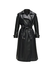 belted double-breasted trench coat