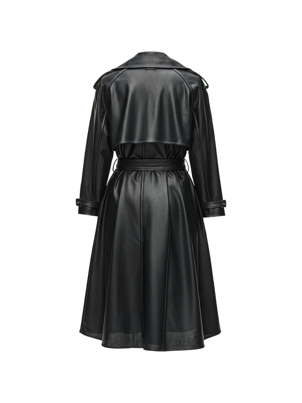belted double-breasted trench coat