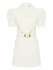 Marina belted mini dress