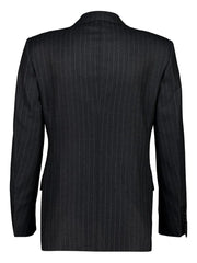 pinstripe single-breasted blazer