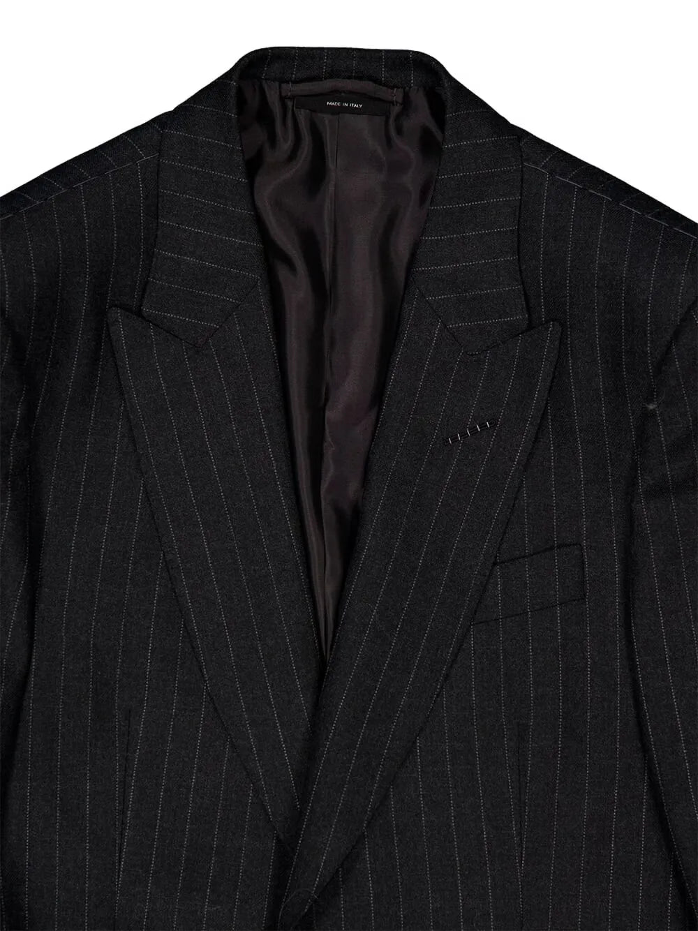 pinstripe single-breasted blazer