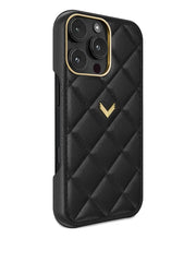 quilted leather iPhone 16 case