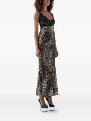 lace leopard dress