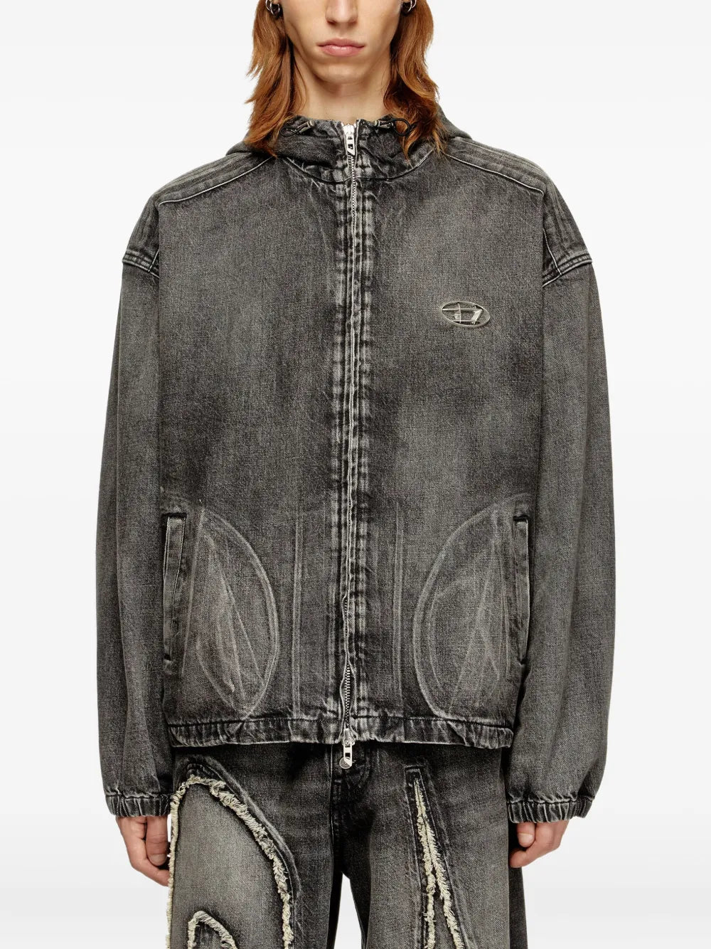 x Thug Club hooded denim jacket