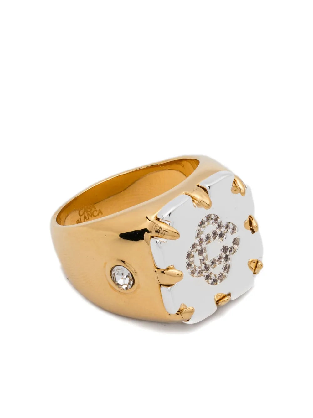 logo-embellished ring