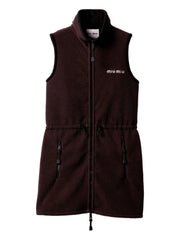 stand-collar fleece dress