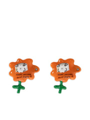 x David Shrigley Joy Flower stud earrings
