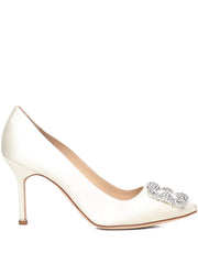 crystal-embellished heel pumps