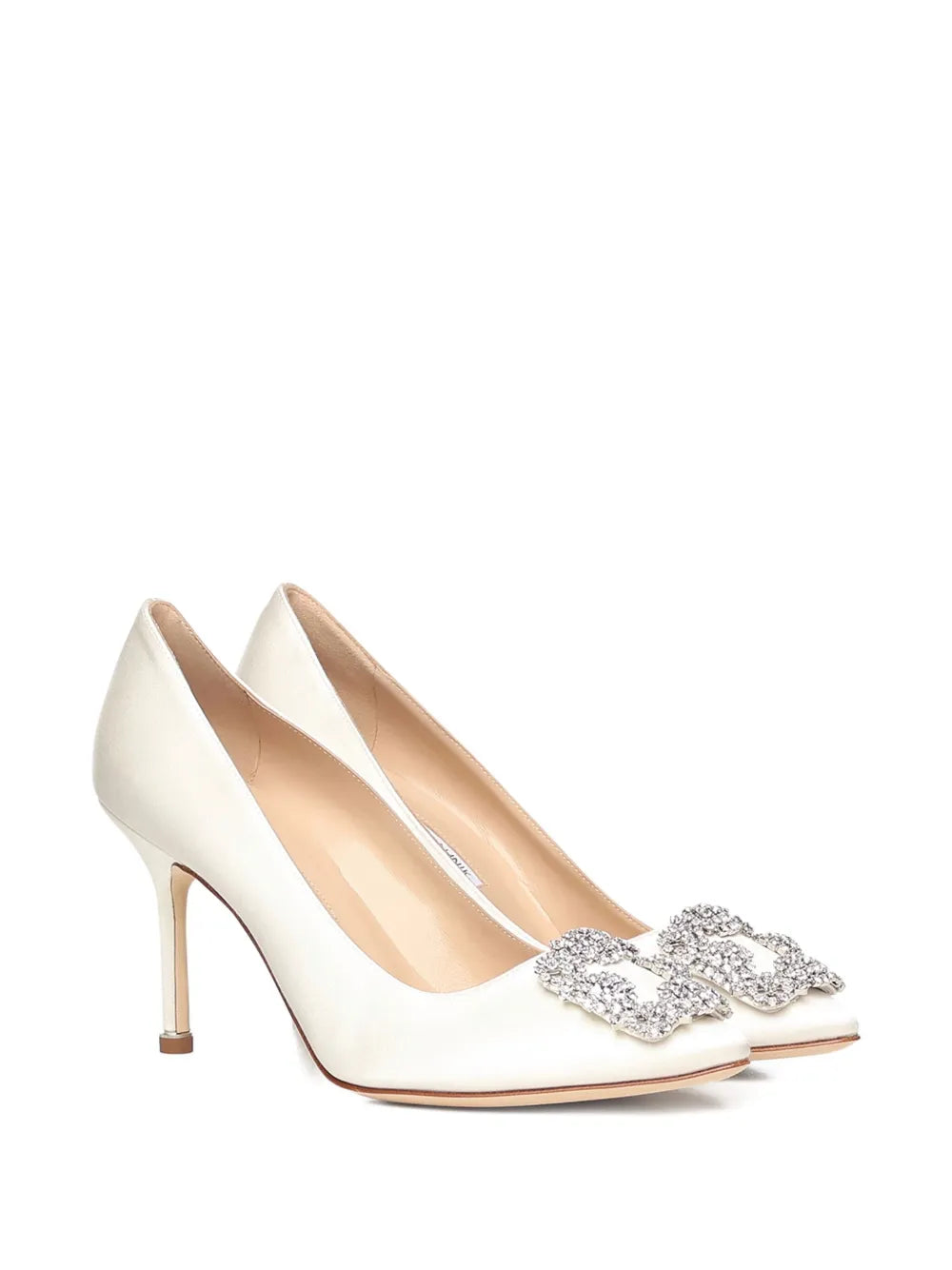 crystal-embellished heel pumps