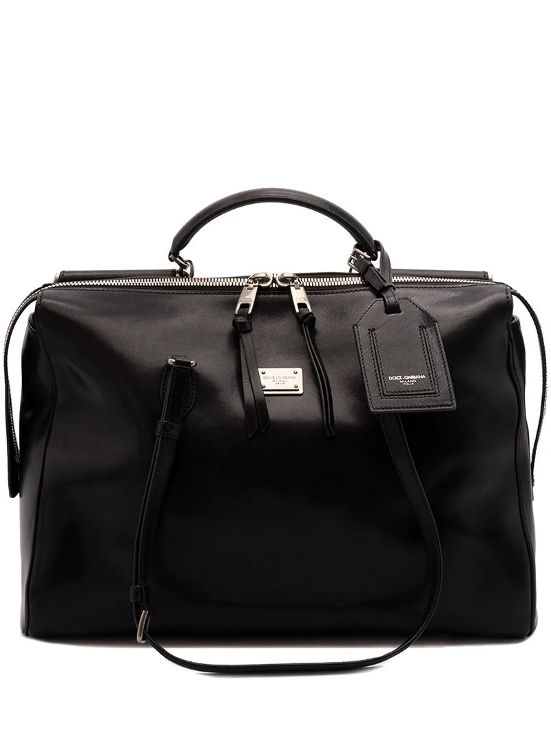 Vittoria zip-top leather luggage