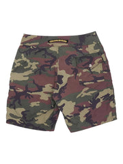 camouflage-pattern swim shorts