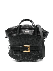 crocodile-effect shoulder bag
