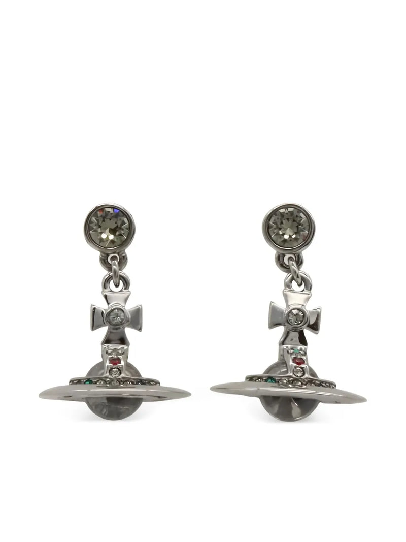 Orb drop earrings