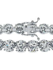 14K white gold diamond tennis bracelet