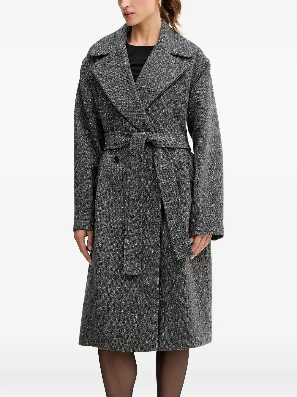 belted double-breasted coat