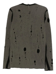 distressed-effect jumper