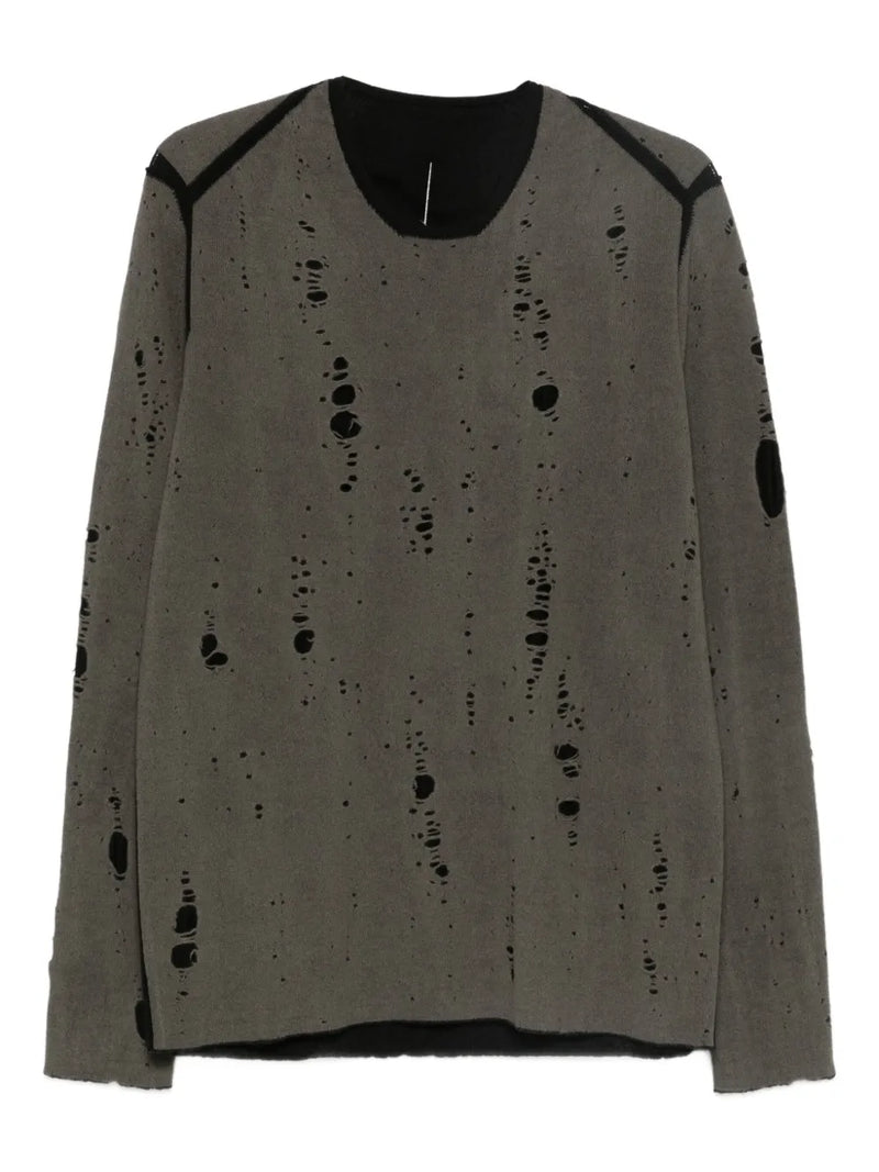 distressed-effect jumper