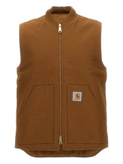 cotton zip-up gilet