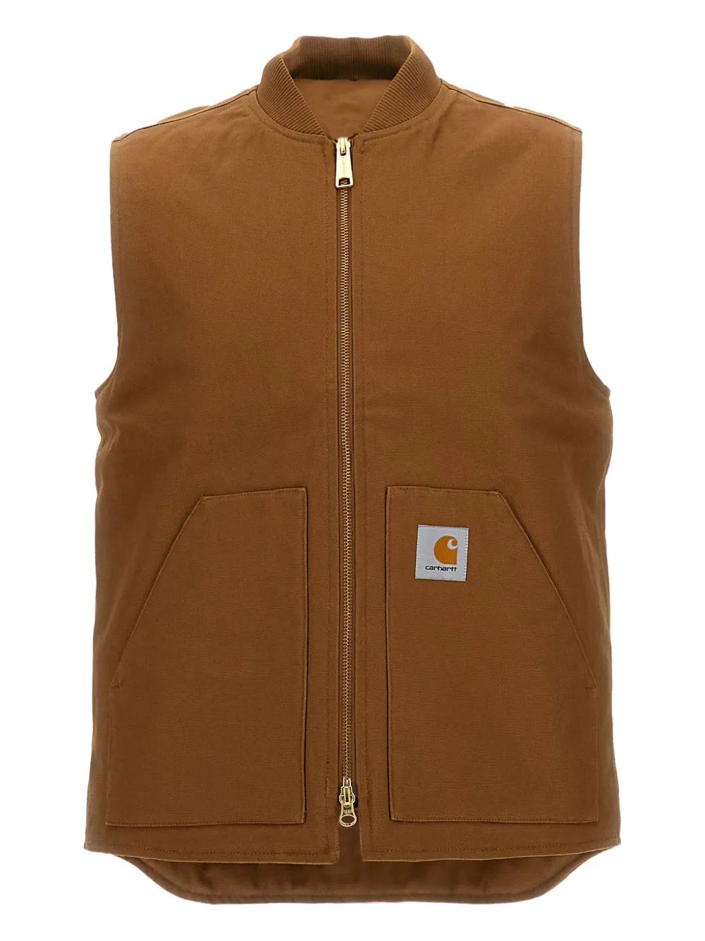cotton zip-up gilet