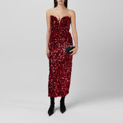 3d Sequin Midi Dress